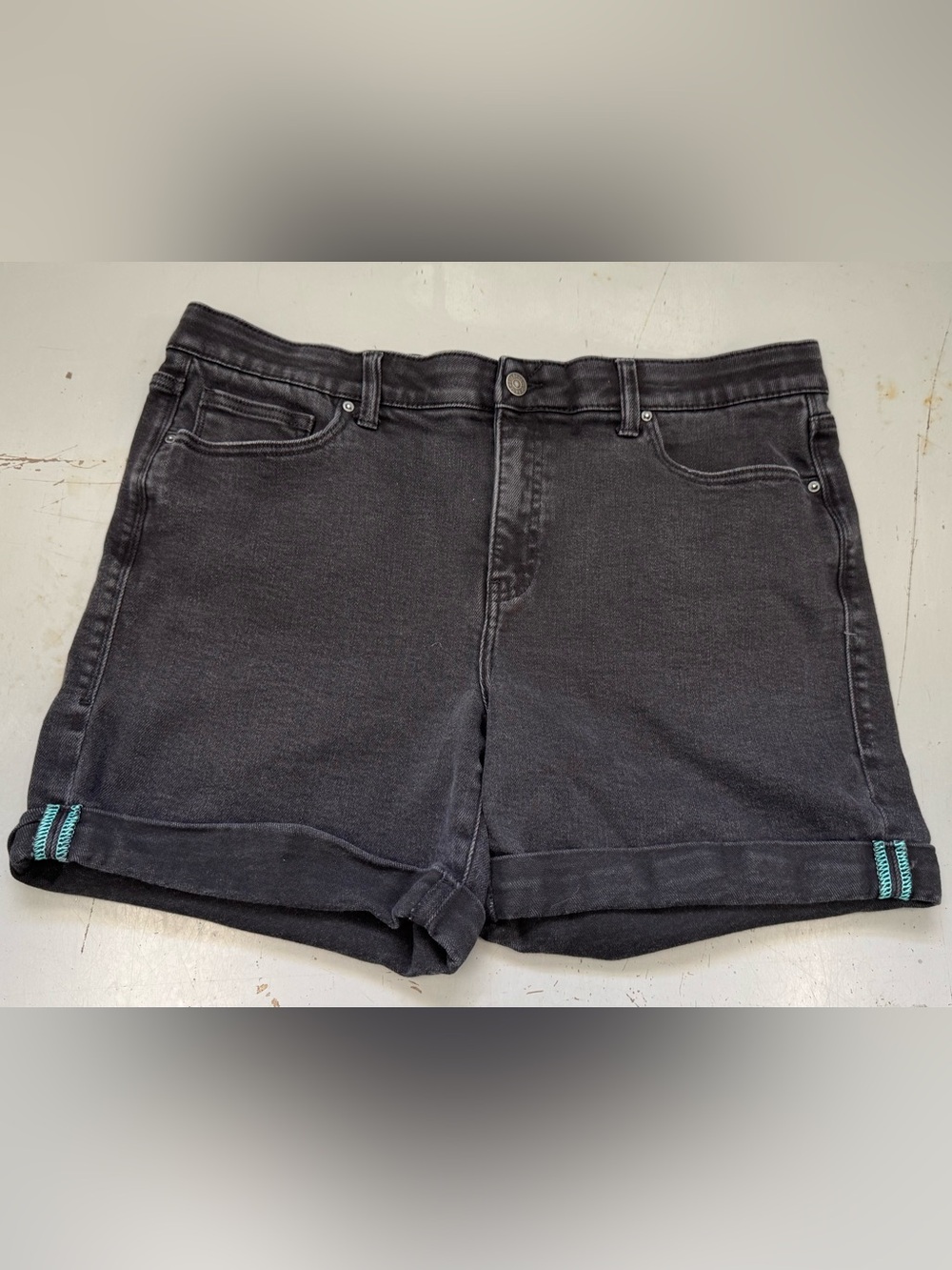 LuLaRoe Black High-Rise Denim rolled cuff summer Shorts